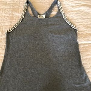 Cotton grey tank “Torn By Ronny Kobo”